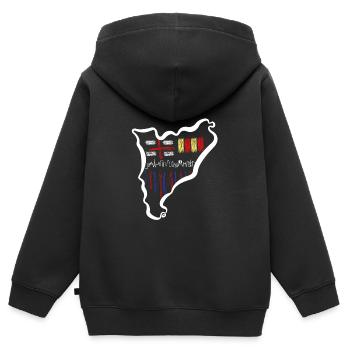 Catalonia coat of arms - Kids Premium Organic Zip-up Hoodie - black - Back - AI Model Kid Male (0cm)