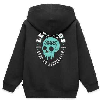 2005 anniversaire skull 18 ans anniversaire - Sweat Premium à capuche zippé enfant bio - noir - Dos - AI Model Kid Male (0cm)