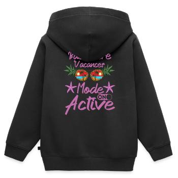 Baccalauréat 2023 Cadeau Réussite Bac Vacances - Sweat Premium à capuche zippé enfant bio - noir - Dos - AI Model Kid Male (0cm)
