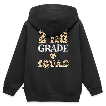 Leopard Lehrergeschenke der 2. Klasse - Kinder Premium Organic Zip Hoodie - Schwarz - Hinten - AI Model Kid Male (0cm)