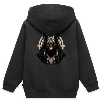 Égypte Égypte Isis Pharaons Pharaons Pyramide Afrique - Sweat Premium à capuche zippé enfant bio - noir - Dos - AI Model Kid Male (0cm)