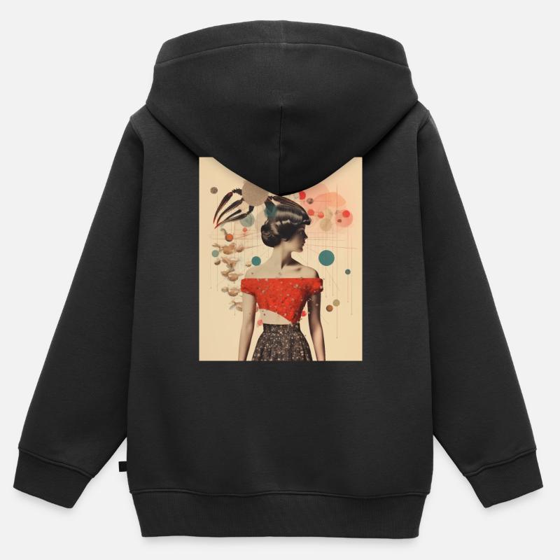 Skorpion-Collage - Kinder Premium Organic Zip Hoodie - Schwarz
