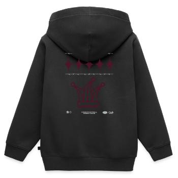 Jester Jukka Druck für Paintball-Teams, Stacheldraht - Kinder Premium Organic Zip Hoodie - Schwarz - Hinten - AI Model Kid Male (0cm)