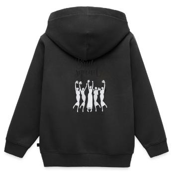 Team Braut - Kinder Premium Organic Zip Hoodie - Schwarz - Hinten - AI Model Kid Male (0cm)