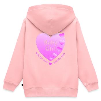 Bébé - Sweat Premium à capuche zippé enfant bio - rose - Dos - AI Model Kid Female (0cm)