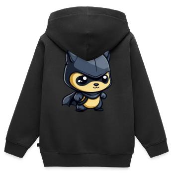 Stealth Superheld Comic-Style Design für Kinder - Kinder Premium Organic Zip Hoodie - Schwarz - Hinten - AI Model Kid Male (0cm)