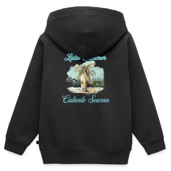 Mexican Spanish Latina Latino Summer Vacation - Kinder Premium Organic Zip Hoodie - Schwarz - Hinten - AI Model Kid Male (0cm)
