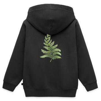 Fasan Pflanze - Kinder Premium Organic Zip Hoodie - Schwarz - Hinten - AI Model Kid Male (0cm)