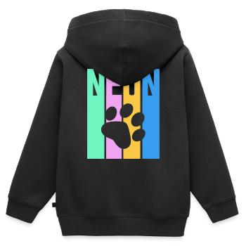 9.Geburtstag Neun Kindergeburtstag - Kinder Premium Organic Zip Hoodie - Schwarz - Hinten - AI Model Kid Male (0cm)