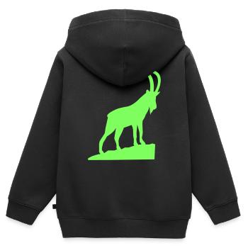 Capricorne - Sweat Premium à capuche zippé enfant bio - noir - Dos - AI Model Kid Male (0cm)