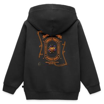 Halloween Skull Funny spooky T-shirt mit sense - Kinder Premium Organic Zip Hoodie - Schwarz - Hinten - AI Model Kid Male (0cm)