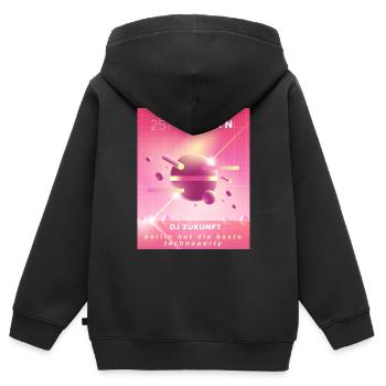 Berliner Techno - Kinder Premium Organic Zip Hoodie - Schwarz - Hinten - AI Model Kid Male (0cm)