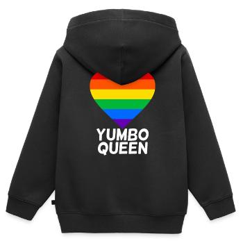 Lecker - Kinder Premium Organic Zip Hoodie - Schwarz - Hinten - AI Model Kid Male (0cm)