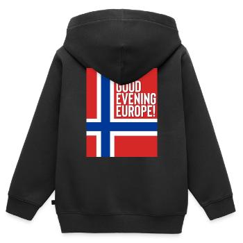 Norwegen Eurovision Song Contest - Kinder Premium Organic Zip Hoodie - Schwarz - Hinten - AI Model Kid Male (0cm)