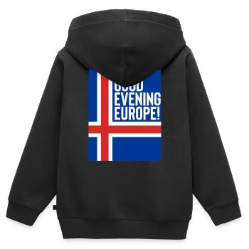 Island Eurovision Song Contest - Kinder Premium Organic Zip Hoodie - Schwarz - Hinten - AI Model Kid Male (0cm)