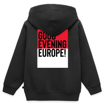 Polen Eurovision Song Contest - Kinder Premium Organic Zip Hoodie - Schwarz - Hinten - AI Model Kid Male (0cm)