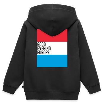 Luxemburg Eurovision Song Contest - Kinder Premium Organic Zip Hoodie - Schwarz - Hinten - AI Model Kid Male (0cm)
