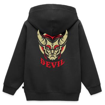Devil - Kids Premium Organic Zip-up Hoodie - black - Back - AI Model Kid Male (0cm)