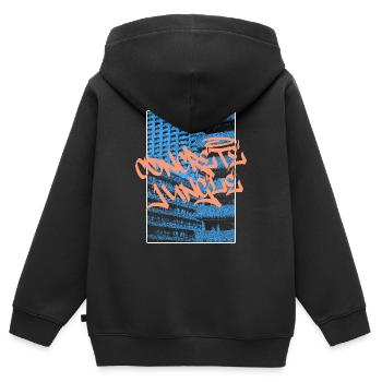 Concrete Jungle Graffiti T-Shirt - Kinder Premium Organic Zip Hoodie - Schwarz - Hinten - AI Model Kid Male (0cm)