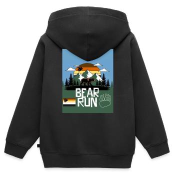 schwule Bären - Kinder Premium Organic Zip Hoodie - Schwarz - Hinten - AI Model Kid Male (0cm)