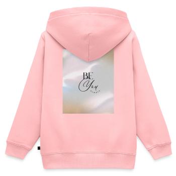 BE YOU ALWAYS - Kinder Premium Organic Zip Hoodie - Rosa - Hinten - AI Model Kid Female (0cm)