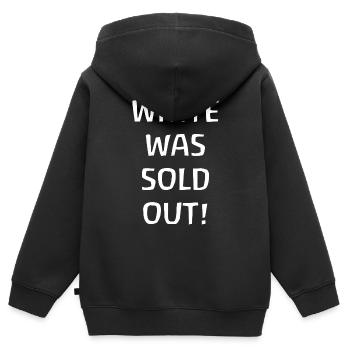 White was sold out - Weiss war ausverkauft - Kinder Premium Organic Zip Hoodie - Schwarz - Hinten - AI Model Kid Male (0cm)