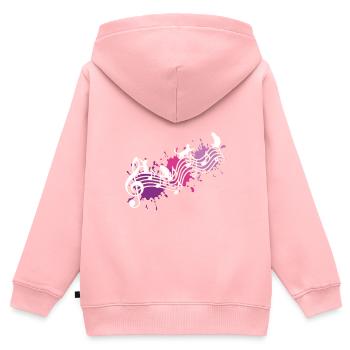 Funny cats note lines color blots - Kids Premium Organic Zip-up Hoodie - rose - Back - AI Model Kid Female (0cm)