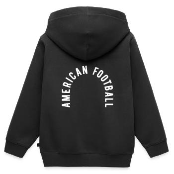 American Football - Kinder Premium Organic Zip Hoodie - Schwarz - Hinten - AI Model Kid Male (0cm)