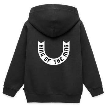 Roi de l’anneau - Sweat Premium à capuche zippé enfant bio - noir - Dos - AI Model Kid Male (0cm)