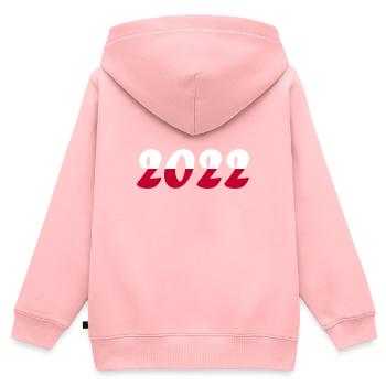 Nationalmannschaft Polen Fußball Weltmeister - Kinder Premium Organic Zip Hoodie - Rosa - Hinten - AI Model Kid Female (0cm)