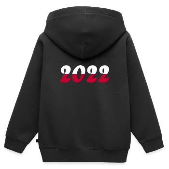 Nationalmannschaft Polen Fußball Weltmeister - Kinder Premium Organic Zip Hoodie - Schwarz - Hinten - AI Model Kid Male (0cm)