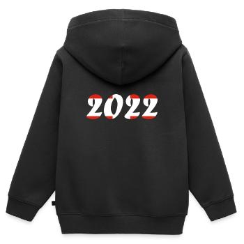 Nationalmannschaft Schweiz Fußball Weltmeister - Kinder Premium Organic Zip Hoodie - Schwarz - Hinten - AI Model Kid Male (0cm)