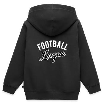 Football League - Kinder Premium Organic Zip Hoodie - Schwarz - Hinten - AI Model Kid Male (0cm)