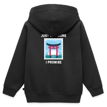 Stamp collecting - Kids Premium Organic Zip-up Hoodie - black - Back - AI Model Kid Male (0cm)