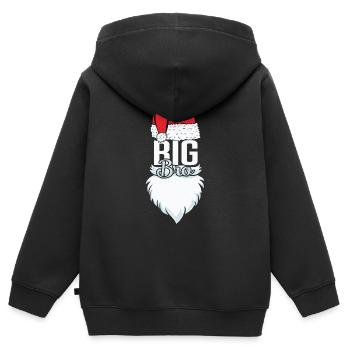 Big Bro Weihnachten Big Bro Christmas - Kinder Premium Organic Zip Hoodie - Schwarz - Hinten - AI Model Kid Male (0cm)