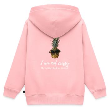 big bang theory:I´m not crazy II - Kinder Premium Organic Zip Hoodie - Rosa - Hinten - AI Model Kid Female (0cm)