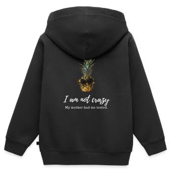 big bang theory:I´m not crazy II - Kinder Premium Organic Zip Hoodie - Schwarz - Hinten - AI Model Kid Male (0cm)