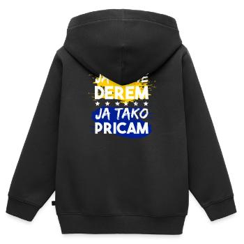 Oui Se Ne Derem Bosnie Bosna Hrvatska Srbija Jugo - Sweat Premium à capuche zippé enfant bio - noir - Dos - AI Model Kid Male (0cm)