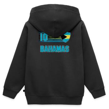 Bahamas - Kinder Premium Organic Zip Hoodie - Schwarz - Hinten - AI Model Kid Male (0cm)