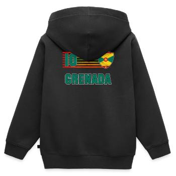 Grenade - Sweat Premium à capuche zippé enfant bio - noir - Dos - AI Model Kid Male (0cm)