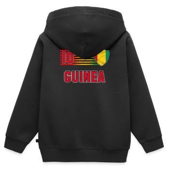 Guinea - Kids Premium Organic Zip-up Hoodie - black - Back - AI Model Kid Male (0cm)