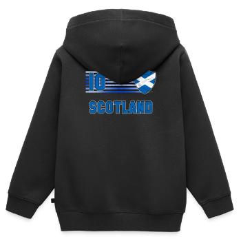 Ecosse - Sweat Premium à capuche zippé enfant bio - noir - Dos - AI Model Kid Male (0cm)