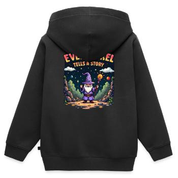 Chaque pixel raconte une histoire - Retro Gaming - Sweat Premium à capuche zippé enfant bio - noir - Dos - AI Model Kid Male (0cm)