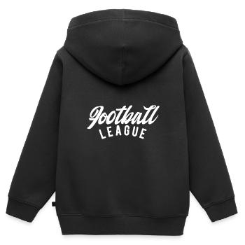 Football League - Kinder Premium Organic Zip Hoodie - Schwarz - Hinten - AI Model Kid Male (0cm)