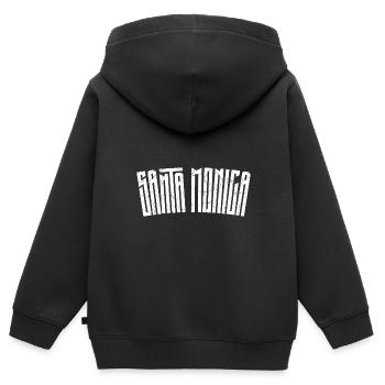 Santa Monica - Sweat Premium à capuche zippé enfant bio - noir - Dos - AI Model Kid Male (0cm)