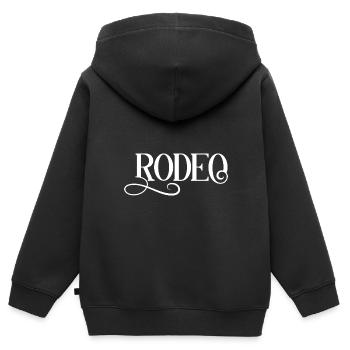 Rodéo - Sweat Premium à capuche zippé enfant bio - noir - Dos - AI Model Kid Male (0cm)