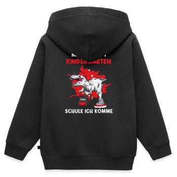 Einschulung Schulkind Erstklässler Schulbeginn - Kinder Premium Organic Zip Hoodie - Schwarz - Hinten - AI Model Kid Male (0cm)