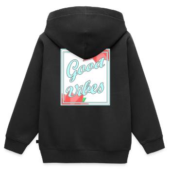 Gute Stimmung - Kinder Premium Organic Zip Hoodie - Schwarz - Hinten - AI Model Kid Male (0cm)