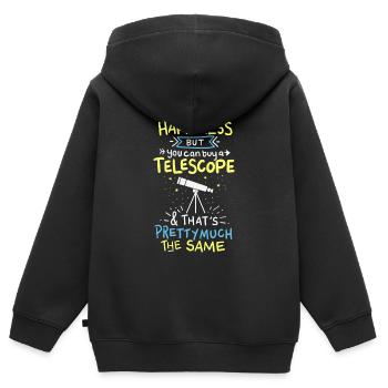 Astronomie - Kinder Premium Organic Zip Hoodie - Schwarz - Hinten - AI Model Kid Male (0cm)
