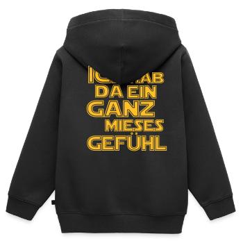Film Zitat Ich hab da ein ganz mieses Gefühl - Kinder Premium Organic Zip Hoodie - Schwarz - Hinten - AI Model Kid Male (0cm)